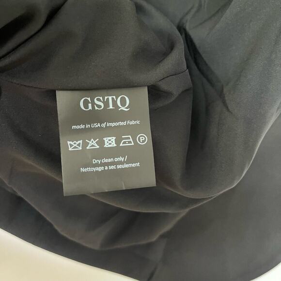 GSTQ Womens Luxe Scuba Suit Blazer Size S Black Classic Corpcore Office NEW - Picture 11 of 13